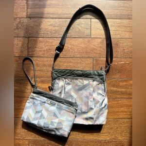 Matching Tumi Crossbody and Wristlet